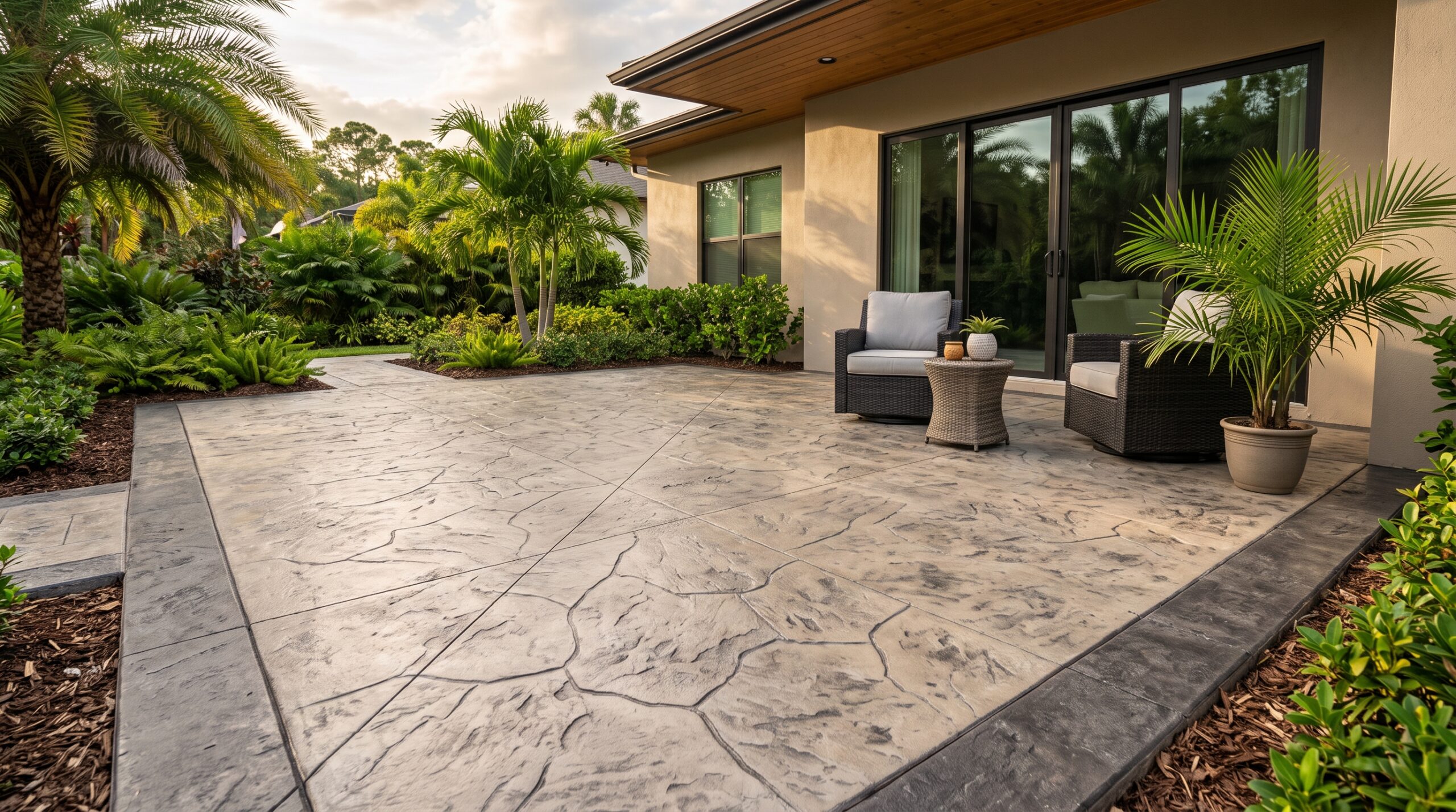 Image of decorative concrete patio.